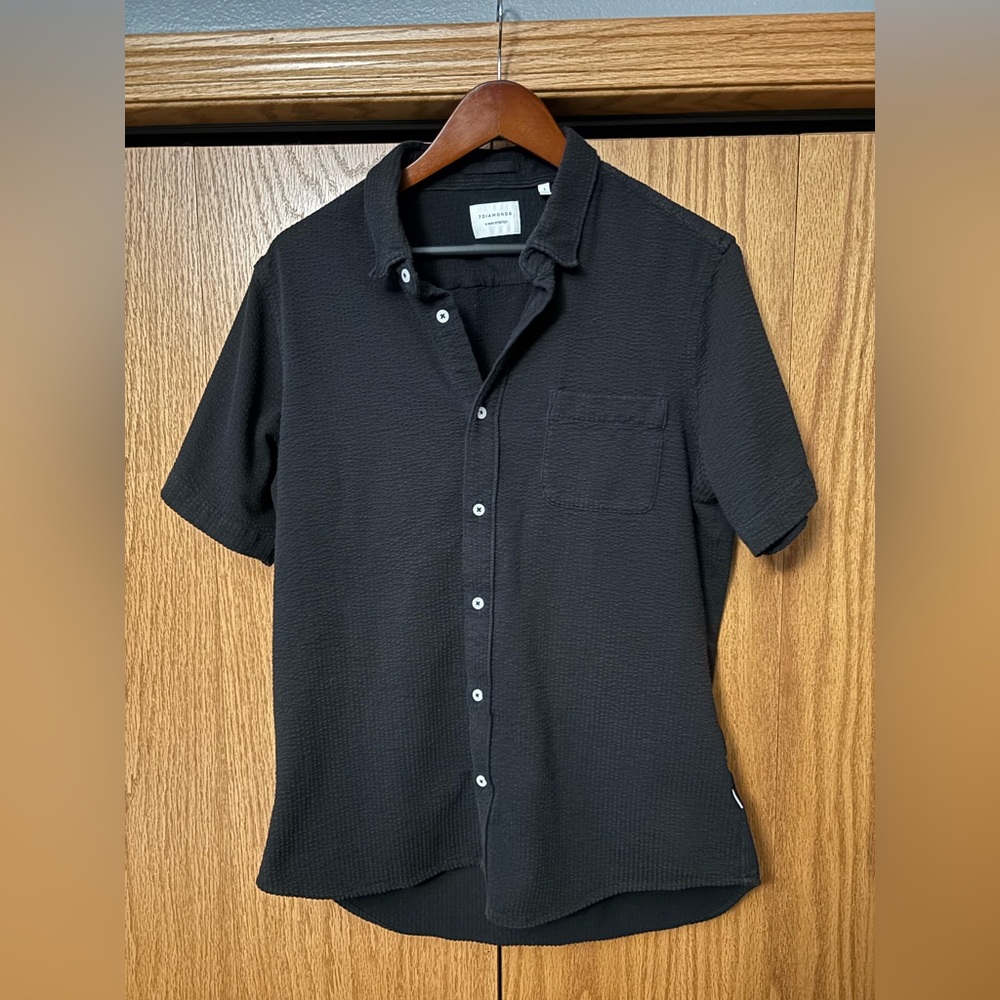 7 Diamonds Black Bennett Button Down Shirt